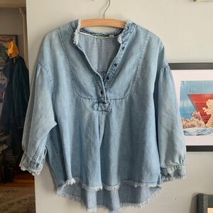 Anthropologie Denim Blouse